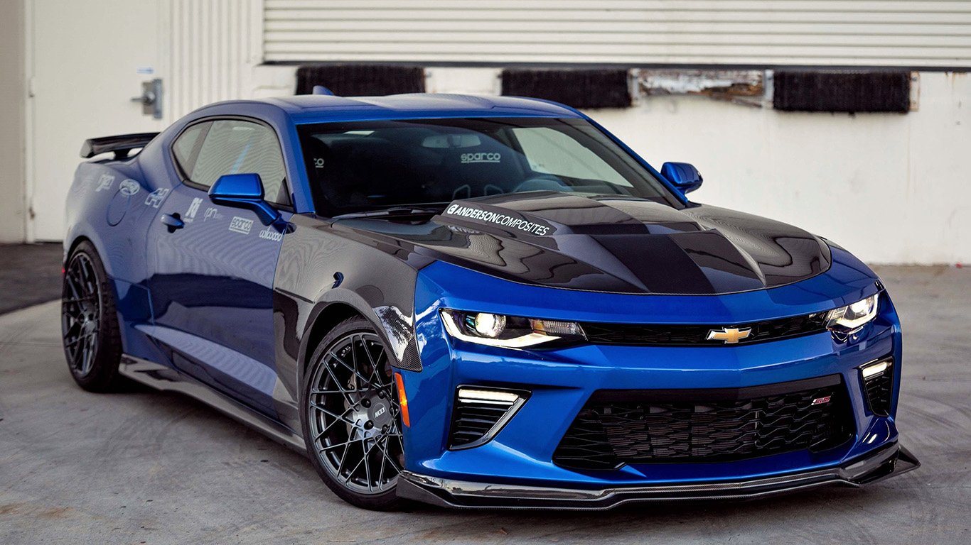 Chevrolet Camaro 2018 Blue Sports Coupe Tuning Camaro New Blue Camaro  American Sports Cars Anderson Composites Chevrolet HD Wallpapers -  Wallpapers VIP